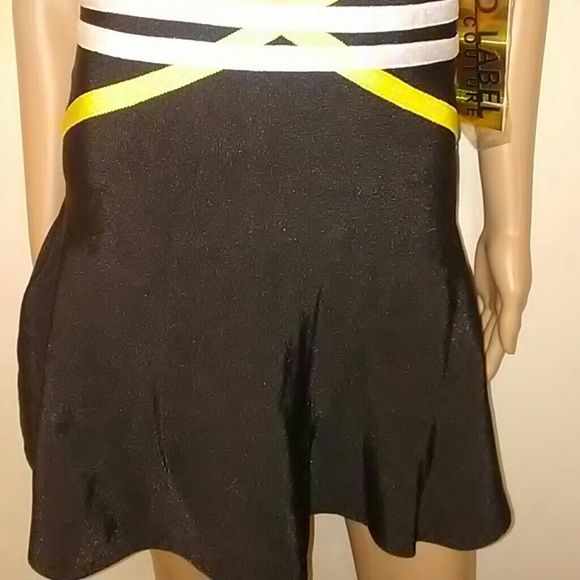 Sexy Strapless Black Dress with Colorful Detail - Picture 4 of 8